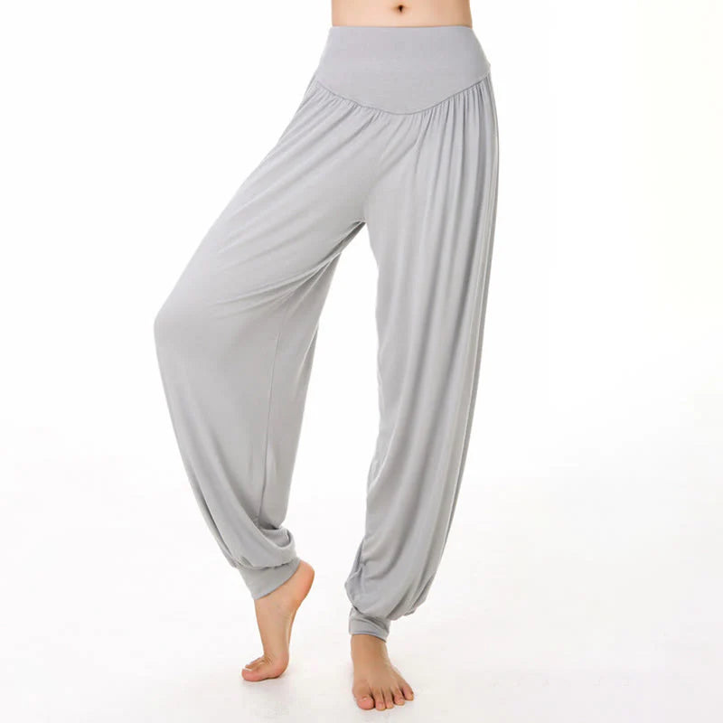 Buddha Stones Plain Color Loose Modal Yoga Dance Harem Pants