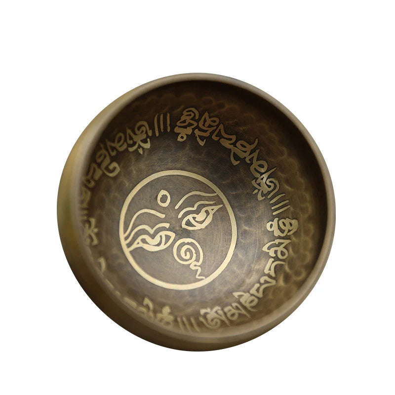Buddha Stones Tibetan Sound Bowl Handcrafted for Yoga and Meditation Singing Bowl Set