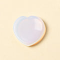Buddha Stones Heart Worry Stone Opal Rose Quartz Motivation Crystal Decor 4*4*0.7cm