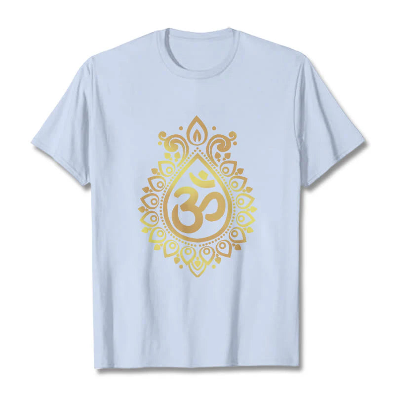 Buddha Stones Water Drop OM Design Tee T-shirt