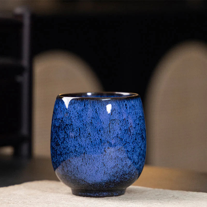 Buddha Stones Handmade Small Chinese Jianzhan Kiln Change Ceramic Teacup Kung Fu Tea Cup 150ml