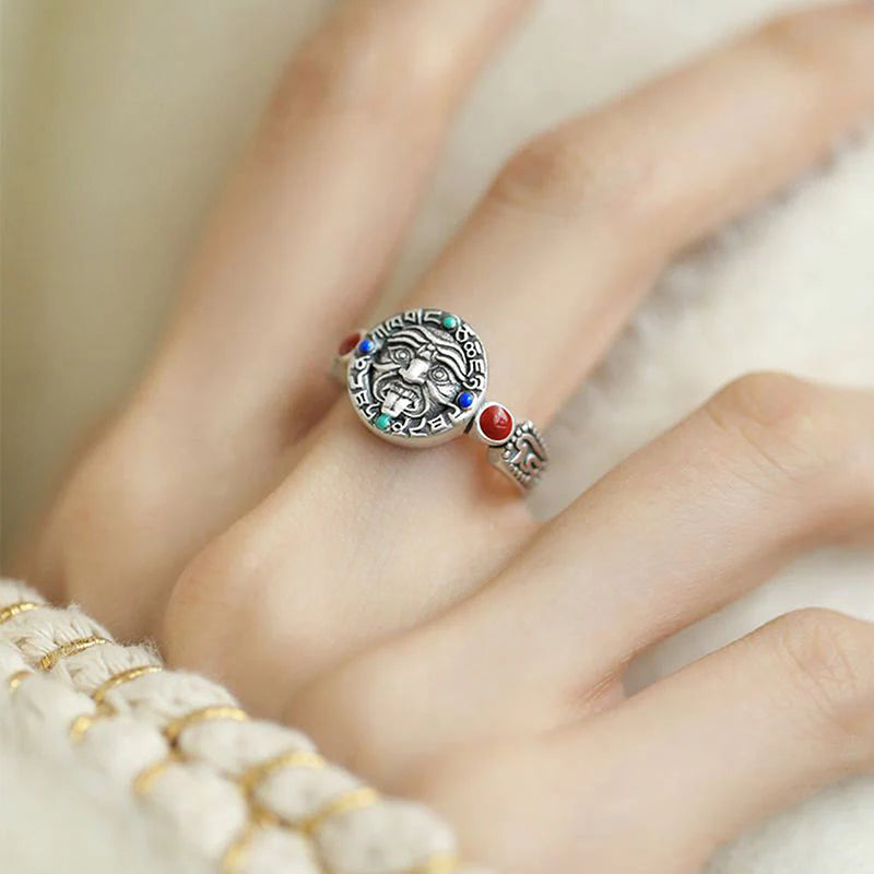 Buddha Stones Zakiram Copper Adjustable Wealth Open Ring