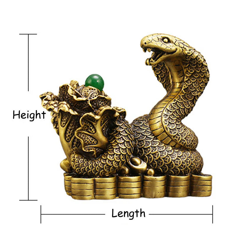Buddha Stones Year Of The Snake Copper Coins Ingots Cabbage Brass Statue Home Decoration (Extra 30% Off | USE CODE: FS30)