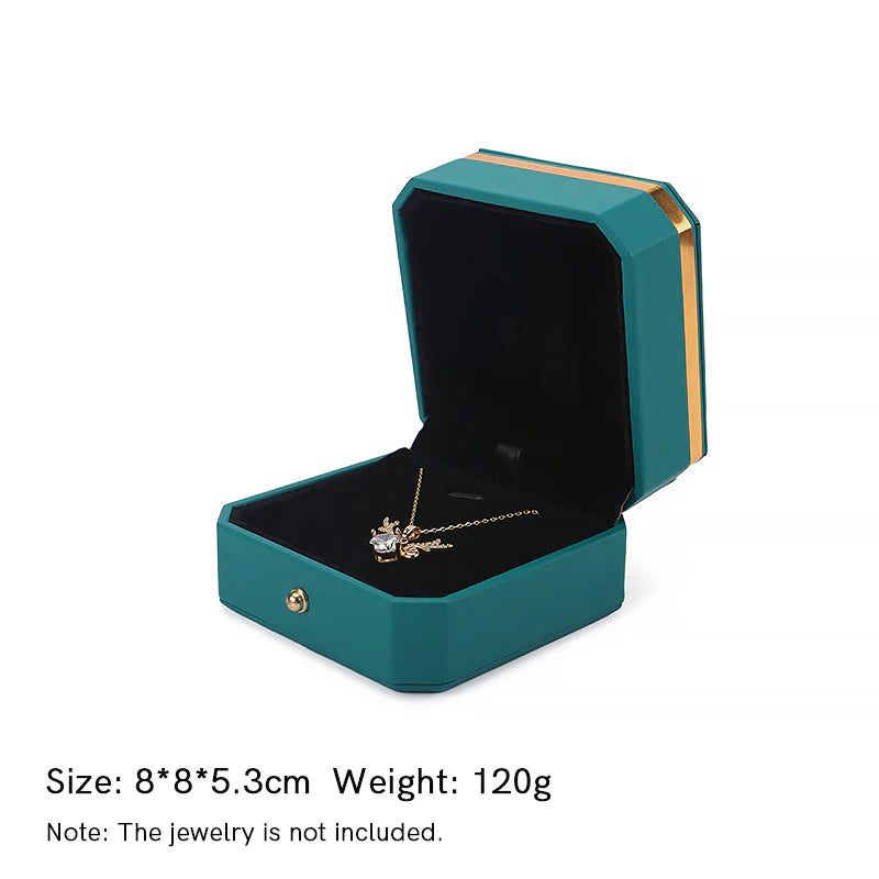 Buddha Stones Jewelry Storage Box PU Leather Gift Box