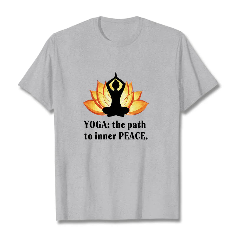 Buddha Stones Yoga The Path To Inner Peace Lotus Tee T-shirt