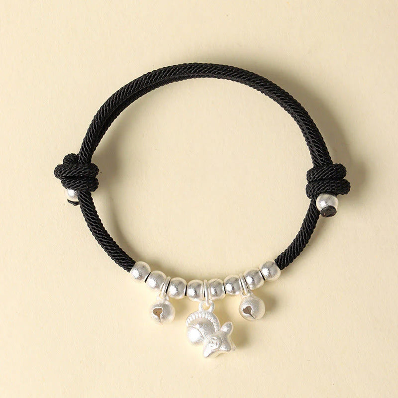 Buddha Stones Year Of The Horse Multiple Horse Styles Rope Luck Strength Adjustable Bracelet