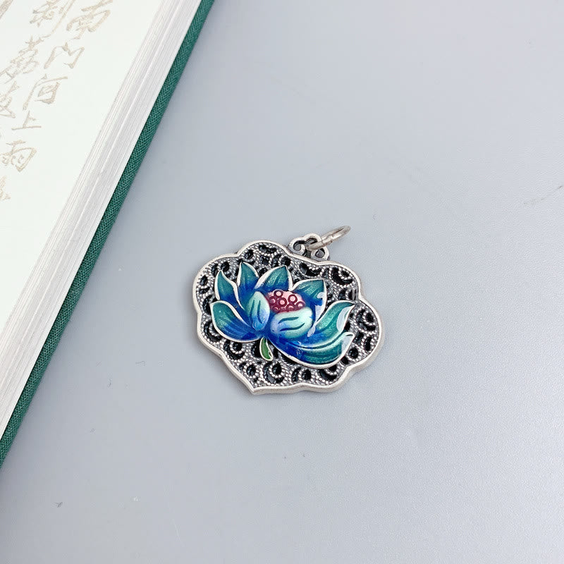 Buddha Stones Lotus Auspicious Cloud New Beginning Necklace Pendant Ring (Extra 30% Off | USE CODE: FS30)