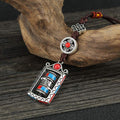 Buddha Stones Six True Words Prayer Wheel Rotation Knot Blessing Keychain Decoration
