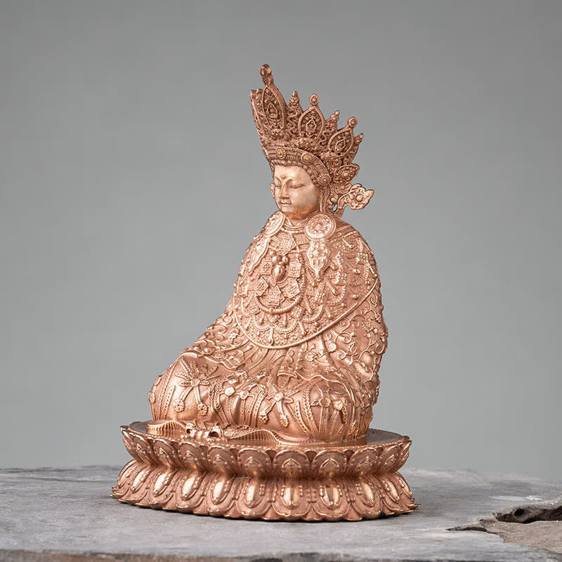 Buddha Stones Shakyamuni Figurine Compassion Handmade Copper Statue Decoration