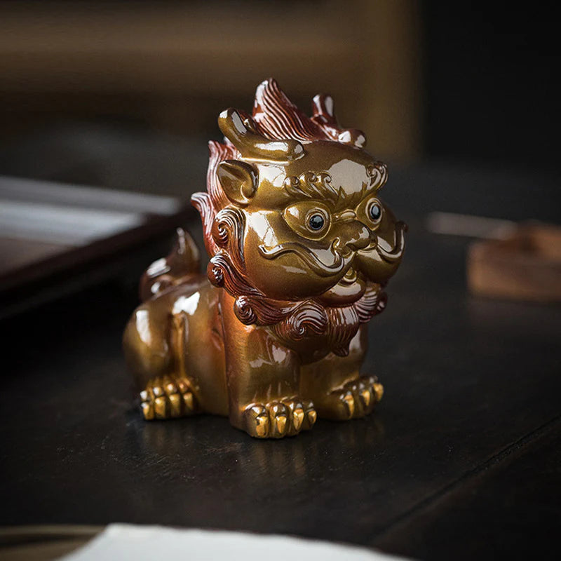 Buddha Stones Color Changing Small PiXiu Resin Tea Pet Wealth Home Figurine Decoration