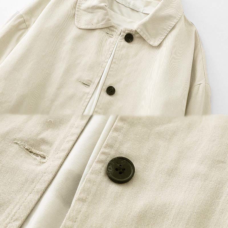 Buddha Stones Commute Patchwork Design Cotton Women's Jacket With Pockets