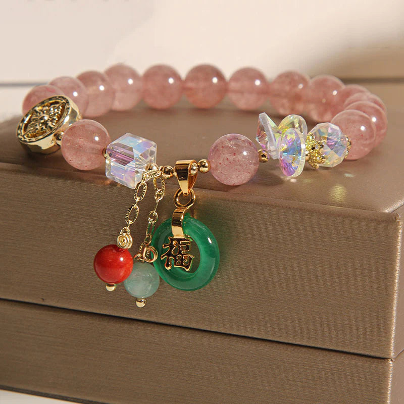 FREE Today: Blessing Good Luck Fu Character Charm Healing Bracelet