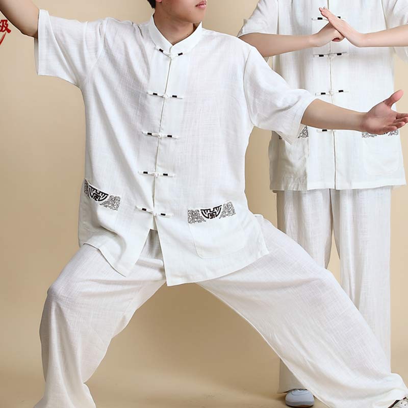 Buddha Stones Meditation Zen Prayer Spiritual Tai Chi Qigong Practice Unisex Embroidery Clothing Set (Extra 30% Off | USE CODE: FS30)
