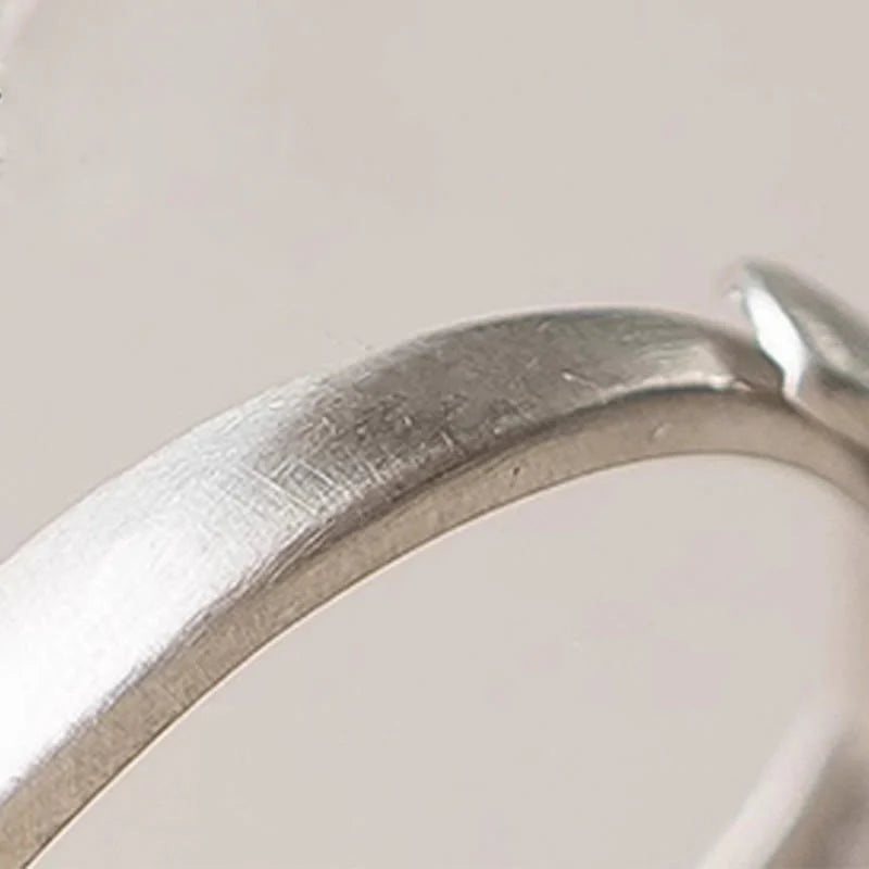 Buddha Stones Natural 925 Sterling Silver Silver Sheen Obsidian Adjustable Protection Ring