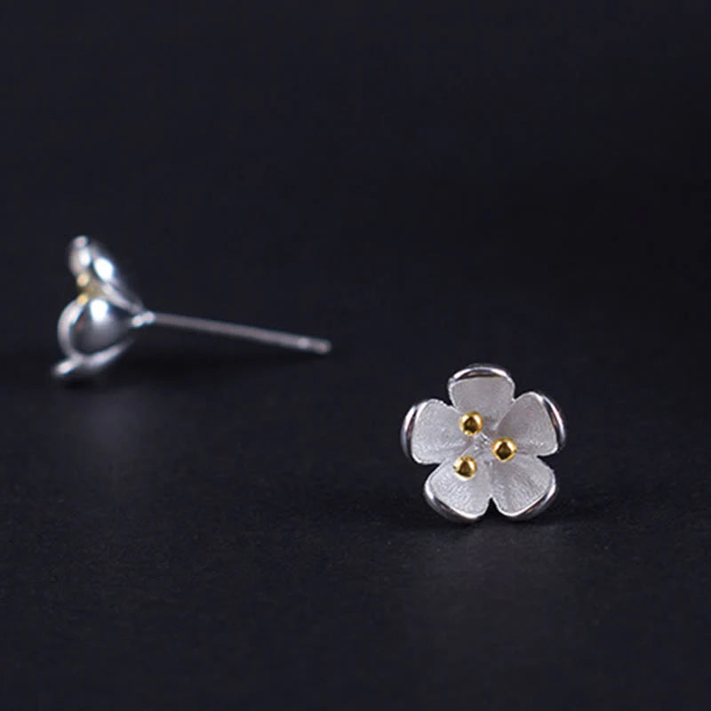 Buddha Stones 925 Sterling Silver Golden Stamens Balance Earrings