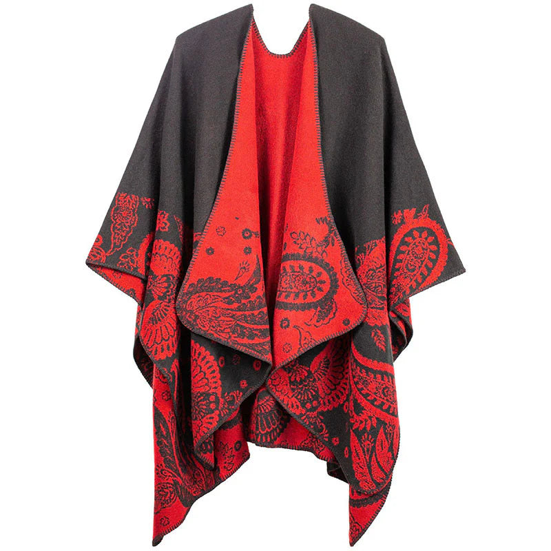 Buddha Stones Fall Winter Tibetan Paisley Pattern Shawl Thermal Cozy Unisex Scarf Wrap
