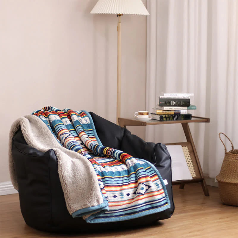 Buddha Stones Geometric Warm Soft Bed Throw Blanket