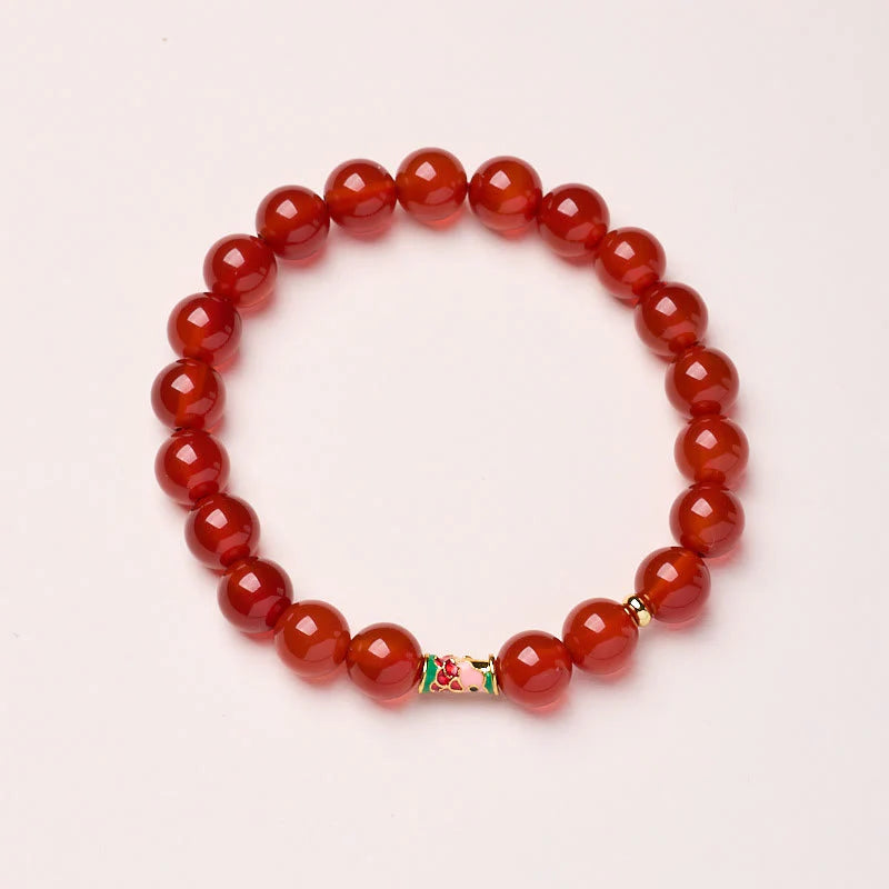 FREE Today: Confidence and Self-acceptance Natural Red Agate Lucky Koi Fish Bracelet