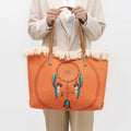 Buddha Stones Large Capacity Dreamcatcher Mandala Tassel Canvas Tote Shoulder Bag