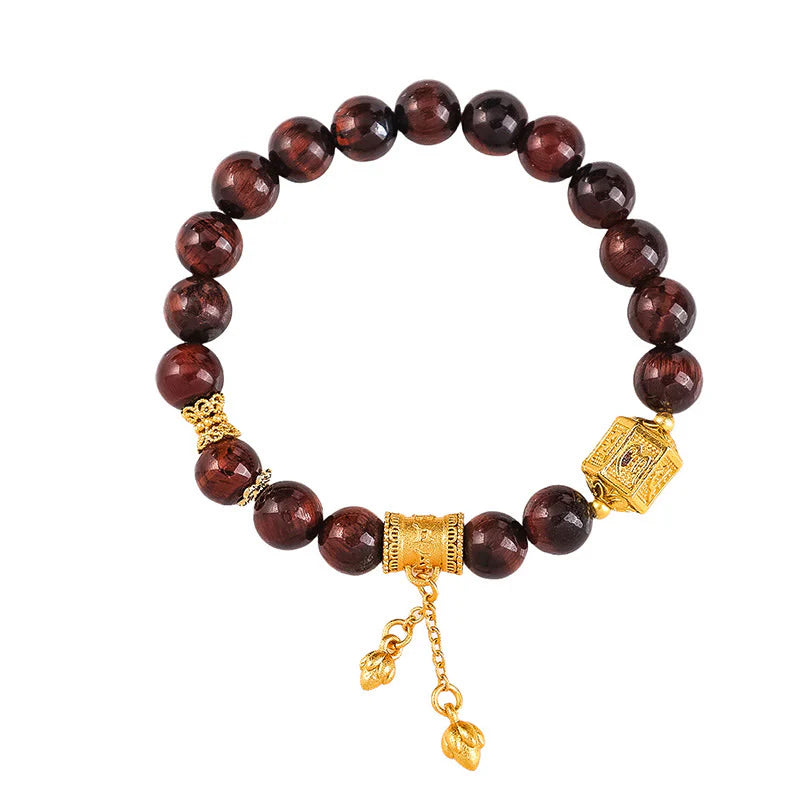 Buddha Stones Various Tiger Eye Alloy Balance Bracelet