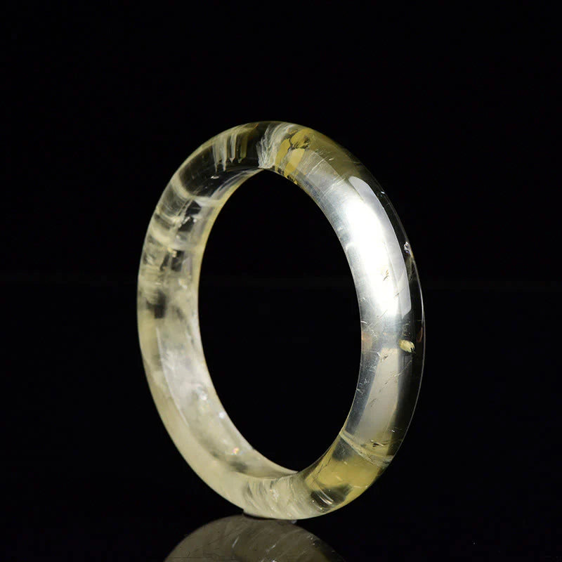 Buddha Stones Natural Citrine Quartz Prosperity Cuff Bangle Bracelet