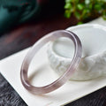 Buddha Stones Purple Golden Silk Jade Wealth Bracelet Bangle