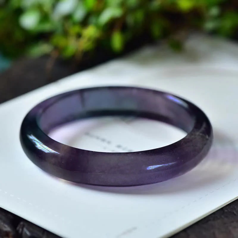 Buddha Stones Natural Fluorite Protection Power Bracelet Bangle-Natural variations; item may differ from photos  (Extra 30% Off | USE CODE: FS30)