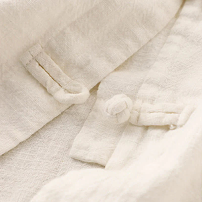 Buddha Stones Literary Artistic Chinese Knot Button Casual Clothing