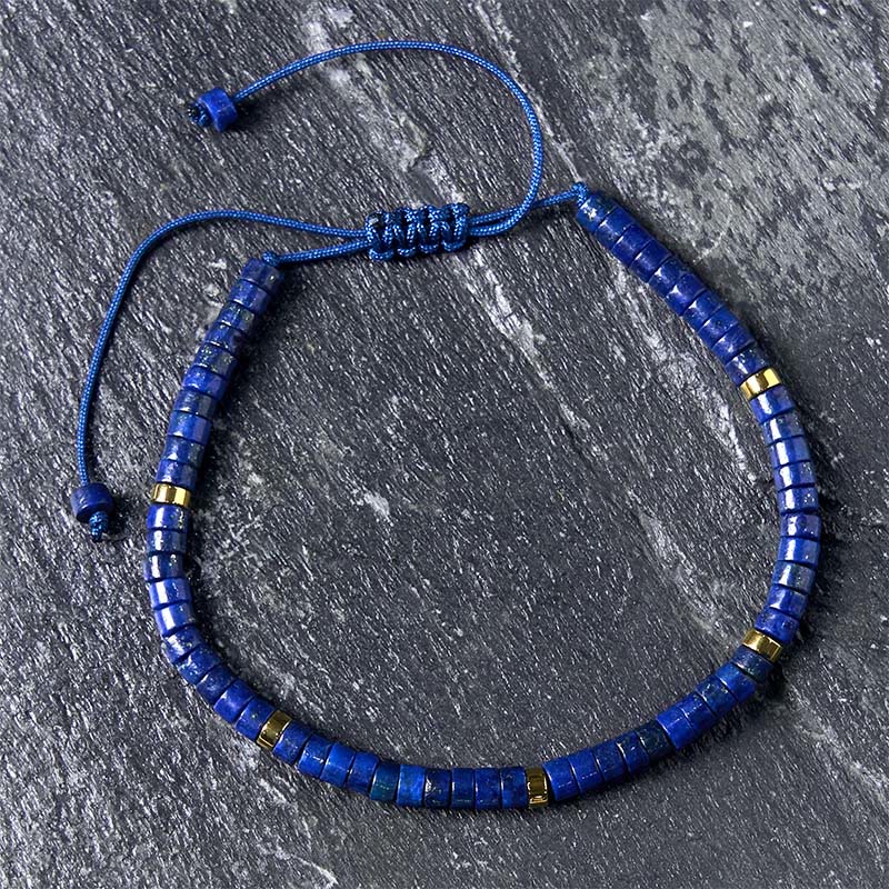 Buddha Stones Natural Lazurite Spacer Bead Positive Balance Bracelet