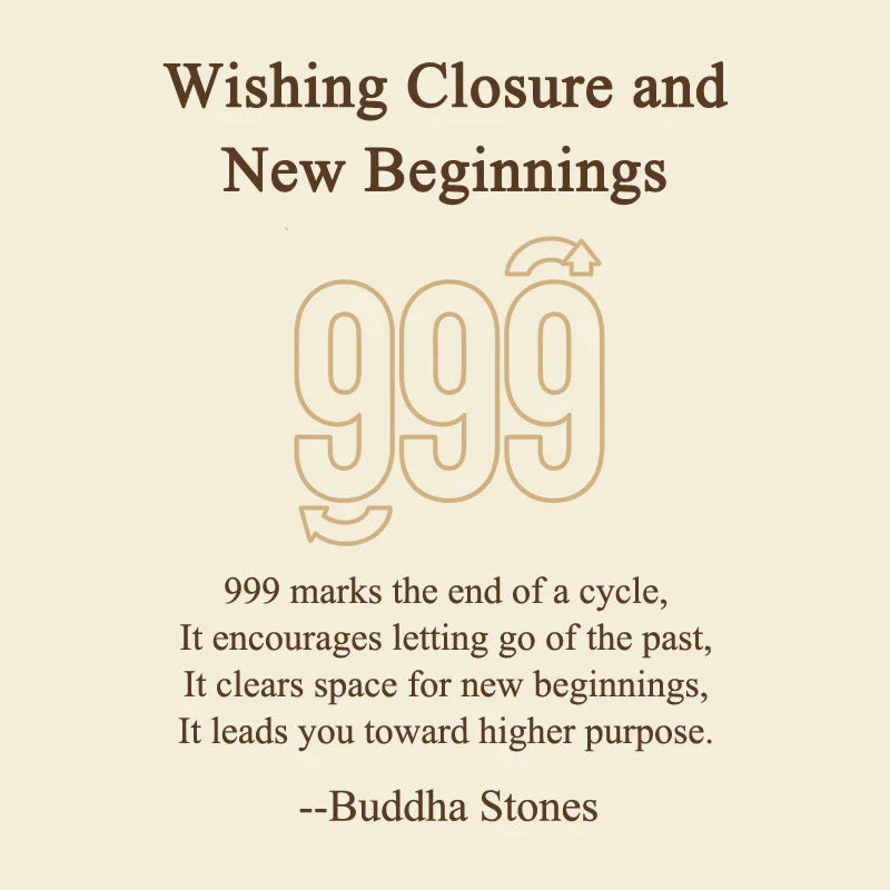 Buddha Stones Wishing Closure and New Beginnings 999 Angel Number Natural Black Obsidian Key Chain Hanging Decoration Includes Gift Message Card