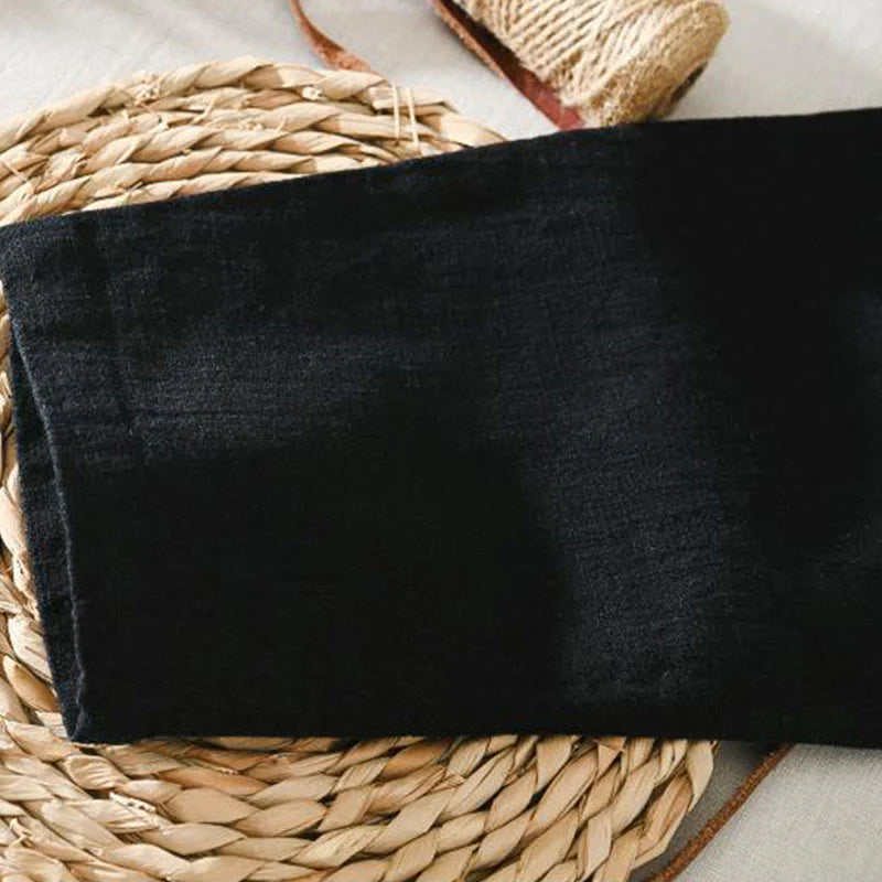 Buddha Stones Summer Casual Drawstring Ramie Linen Men's Pants With Pockets