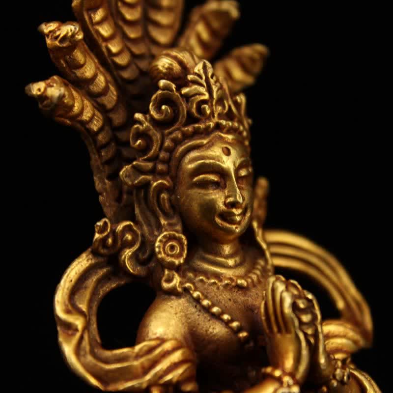 Buddha Stones Bodhisattva Nagarjuna Protection Copper Statue Decoration