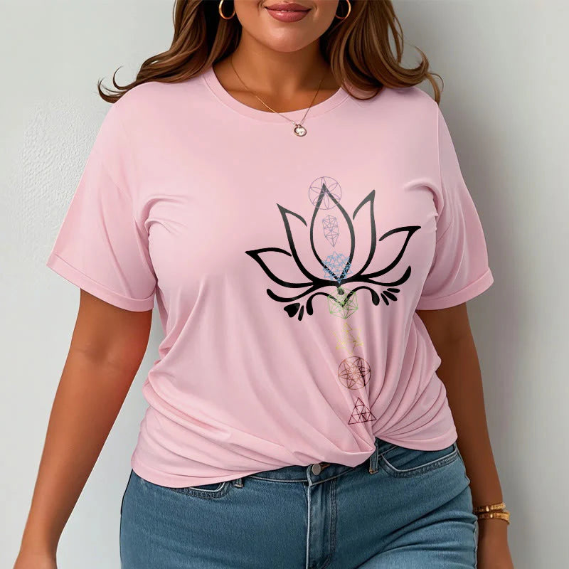 Buddha Stones Lotus Sacred Geometry Tee T-shirt