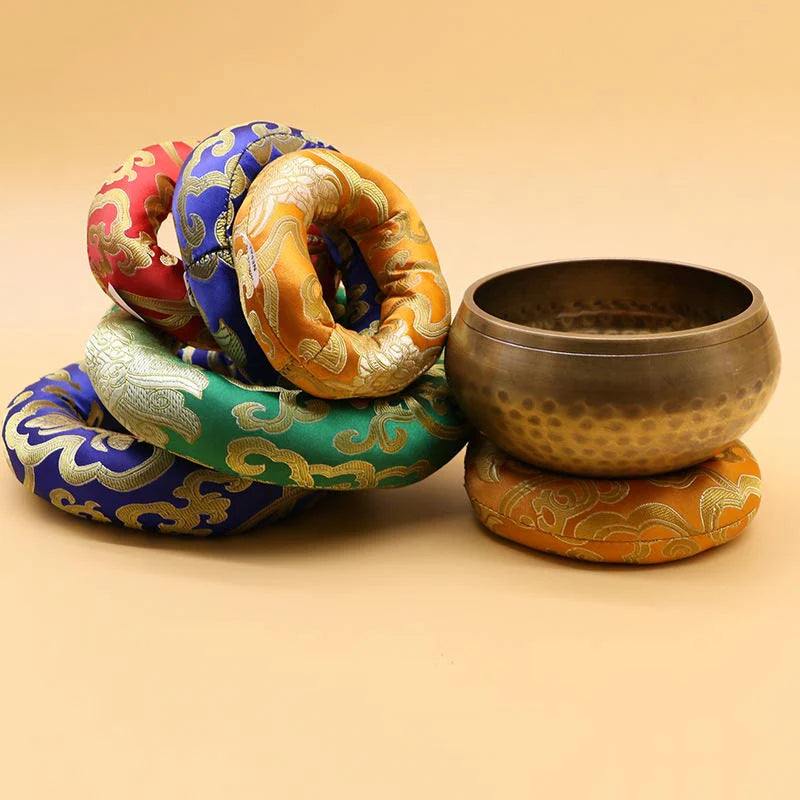 Buddha Stones Tibetan Singing Bowl Handcraft Cushion Decoration