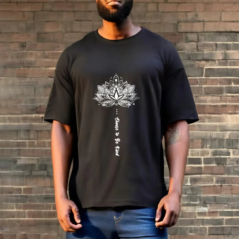 Buddha Stones Choose To Be Kind Geometric Flower Tee T-shirt
