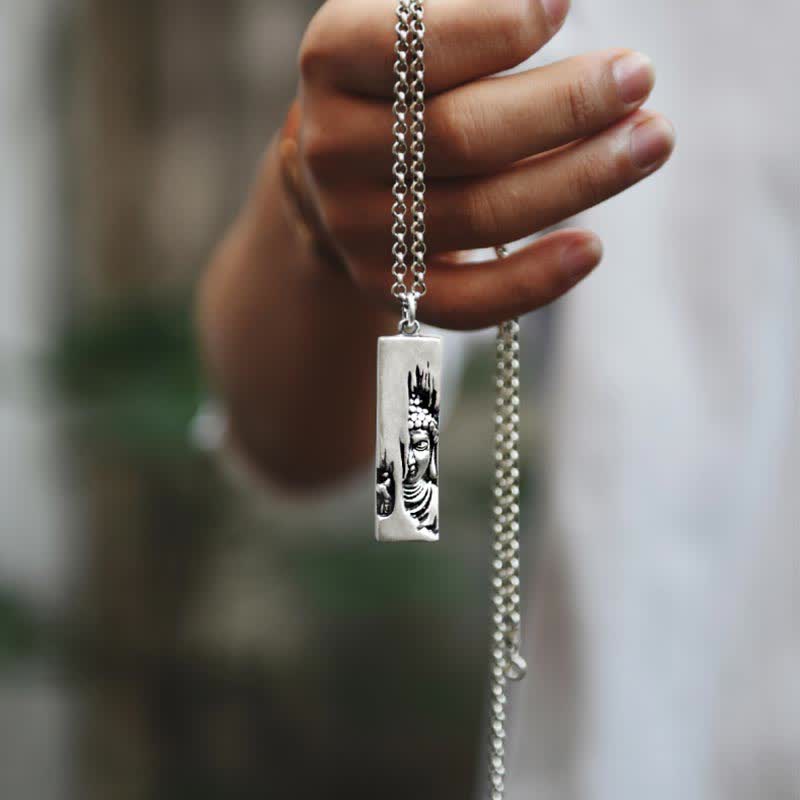 Buddha Stones Tathagata Buddha Strength Protection Amulet Lucky Vintage Style Pendant Necklace