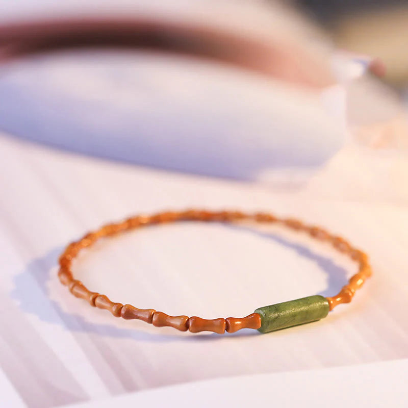 Buddha Stones Ultra-fine Olive Pit Peace Bracelet