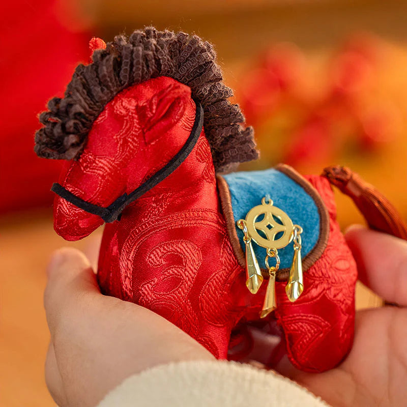 Buddha Stones Year Of The Horse Red String Embroidery Freedom Hanging Decoration