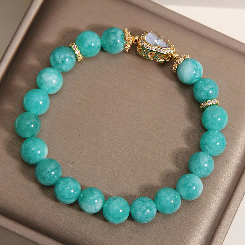 Buddha Stones Gourd Design Amazonite Stone Healing Confidence Beads Bracelet