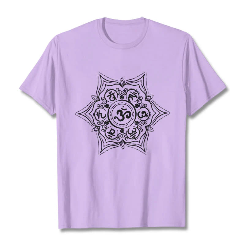 Buddha Stones Mandala Om Mani Padme Hum Tee T-shirt