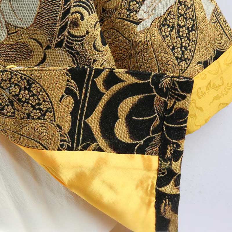 Buddha Stones Avalokitesvara Guanyin Frog-Button Long Sleeve Men's Jacket