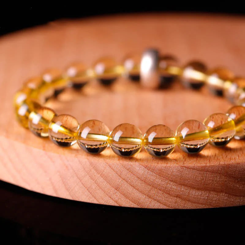 Buddha Stones 925 Sterling Silver Chinese Zodiac Natal Buddha Citrine Protection Bracelet