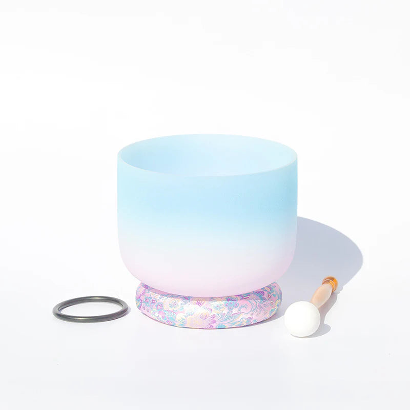 Buddha Stones Tibetan Crystal Sound Bowl Handcrafted for Yoga and Meditation Singing Bowl With Bag