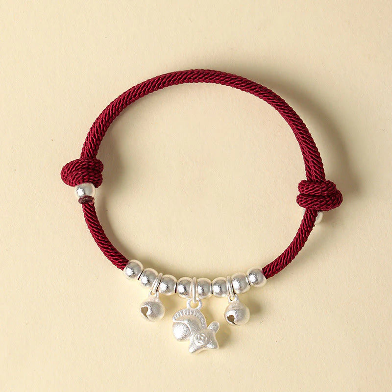Buddha Stones Year Of The Horse Multiple Horse Styles Rope Luck Strength Adjustable Bracelet