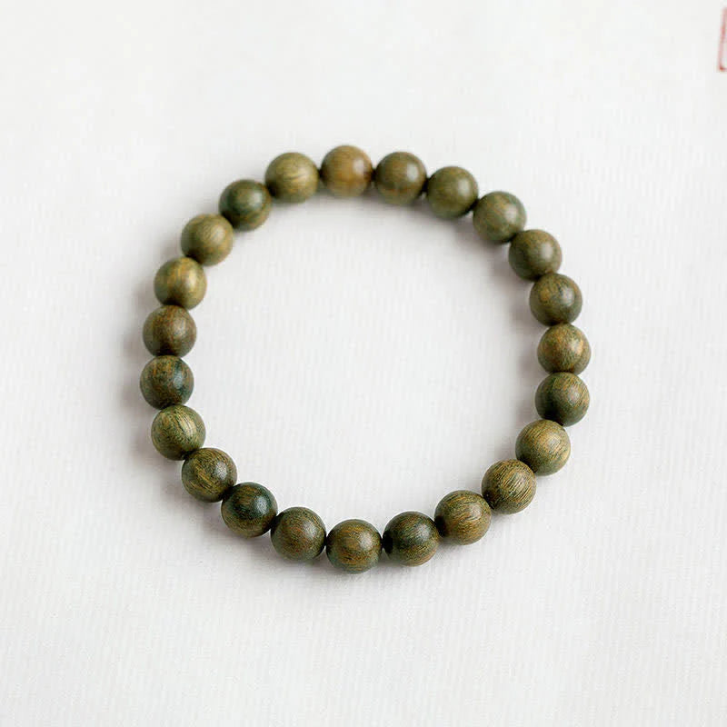 Buddha Stones Tibetan Green Sandalwood Soothing Cure Bracelet (Extra 35% Off | USE CODE: FS35)