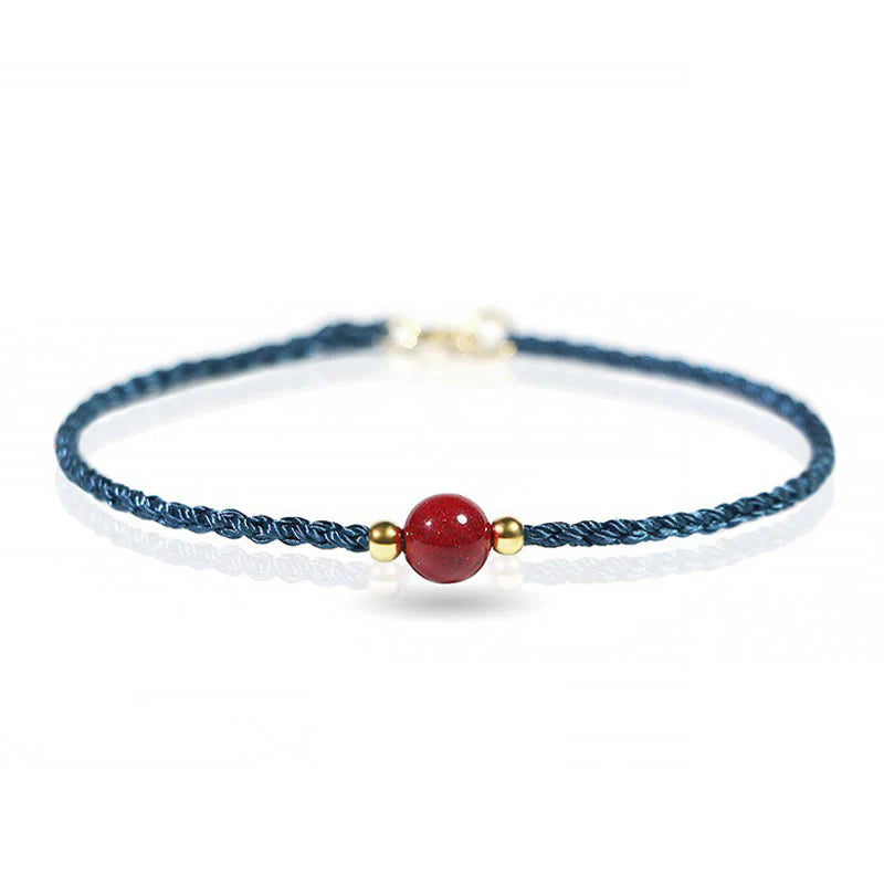 Buddha Stones Cinnabar Red String Blessing Keep Away Evil Spirits Bracelet