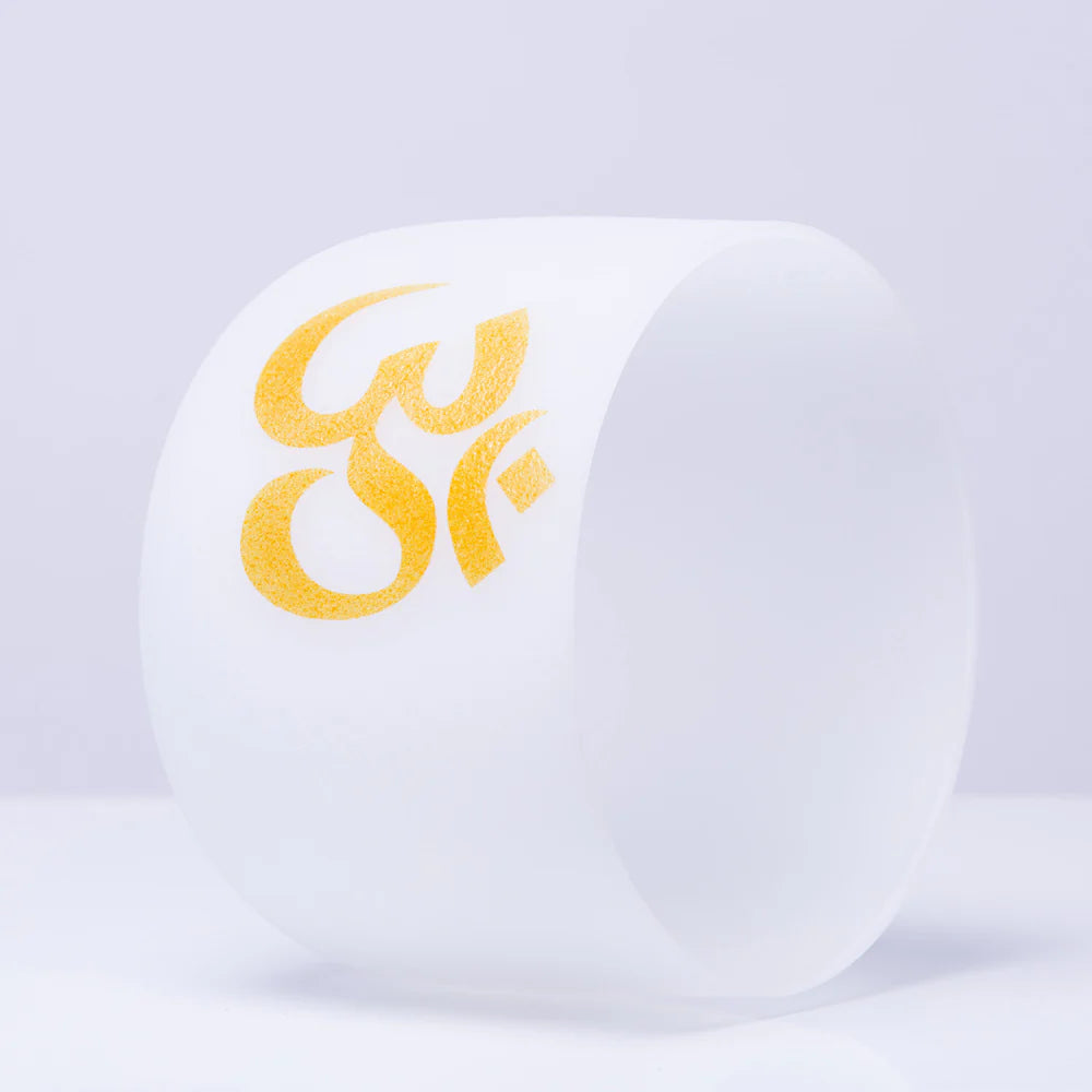 Buddha Stones OM Crystal Sound Bowl Meditation Handcrafted for Mindfulness and Protection Singing Bowl