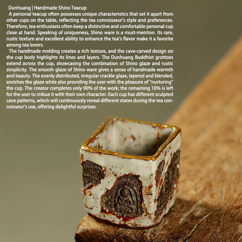 Buddha Stones Hand-painted Dunhuang Buddha Shino Ceramic Teacup Kung Fu Tea Cup