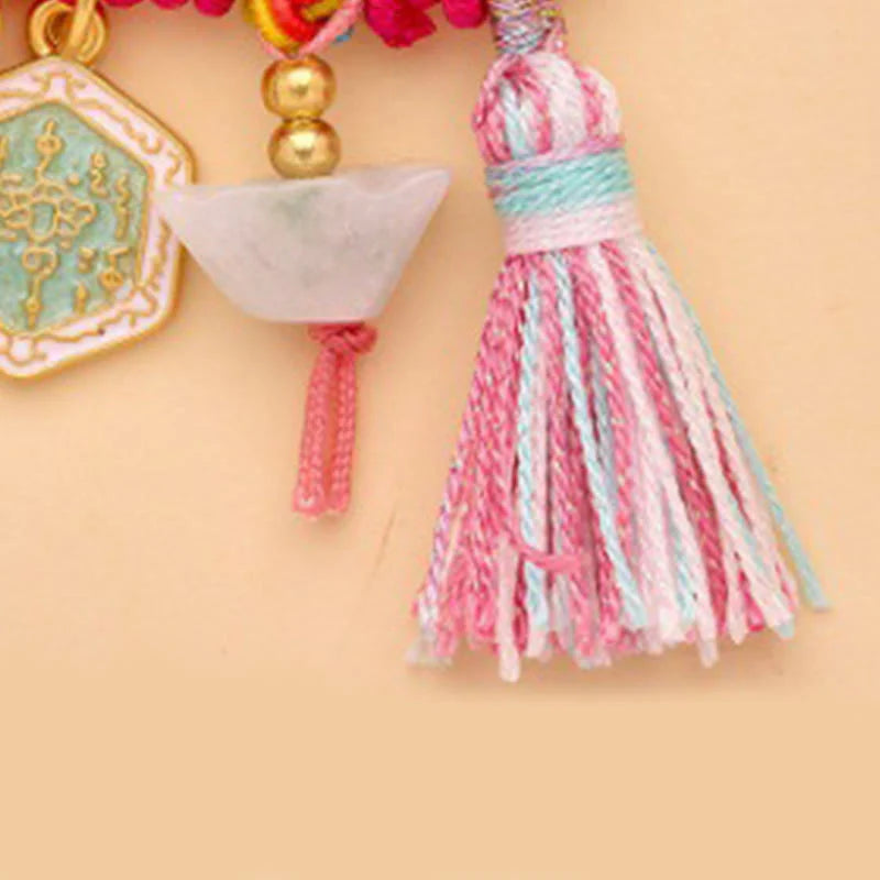 Buddha Stones Year Of The Horse Fu Character Lotus Attract Fortune Ruyi Handle Peace Buckle Luck Brooch