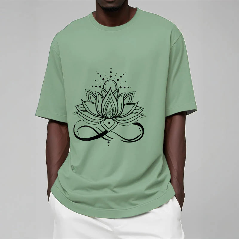 Buddha Stones Lotus Flower Sun Design Tee T-shirt